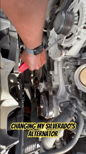 Replacing my Silverado’s Alternator #alternator #silverado #builtnotbought #chevrolet #trucklife