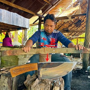 15K views · 466 reactions | Knife Making - Forging A Powerful Cleaver From A Longest Leaf Spring | The creative | Facebook