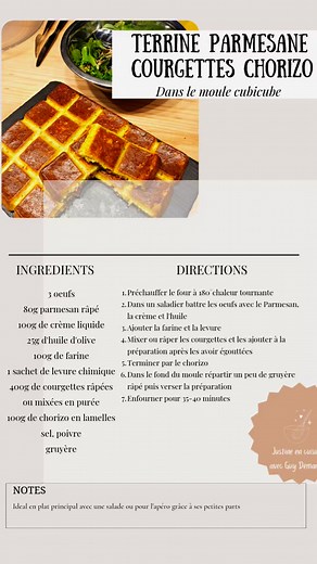 Une idée repas hyper facile et rapide qui fait manger des légumes à tout ceux qui n’aiment pas ça 🙃 Réalisable avec ou sans Thermomix ☺️ retrouvez la fiche recette de cette terrine parmesane courgettes chorizo en commentaire 😉 #thermomix #courgettes #chorizo #parmesan #conseillerethermomix #ideerepas #mangersain | Justine en cuisine