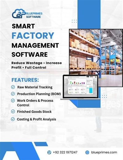 Factory Management Software #blueprimes