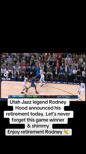 Utah Jazz legend Rodney Hood announced his retirement today. Let’s never forget this game winner & shimmy Enjoy retirement Rodney 👏#JazzNation #UtahJazz #TakeNote#RodneyHood #NBA #JazzBasketball | JazzNation