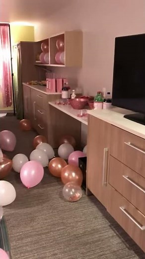 Sweet 16 Hotel Sleepover Set Up