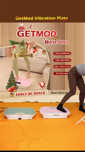 GetMod Smart Vibration Plate Pro Exercise Machine,Full Body Workout at home, vibrational platform for Wellness and Fitness, Bluetooth speaker#2