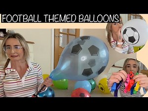 BLOWING UP FOOTBALL THEMED BALLOONS WITH A SURPRISE AT THE END 🎈 celebrating EURO 2020