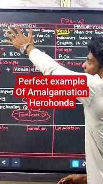 perfect and real example of Amalgamation #amalgamation #herohonda #accounting #shorts