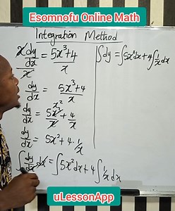 44K views · 5.6K reactions | Integration Method of Solving Differential Equation. uLessonApp | Esomnofu Online MATH | Facebook