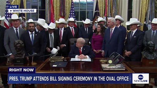 WATCH LIVE: President Trump attends a bill signing ceremony in the Oval Office. | ABC News