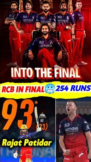 RCB into FINAL 🔥 Rajat Patidar 93*(33) | Rcb 254 vs GT | Rcb vs gt