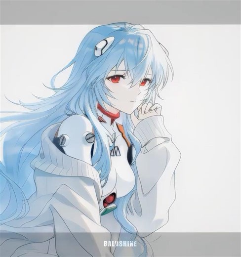 Rei with long hair.. ❤️‍🩹 #evangelion