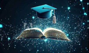 graduation cap and book