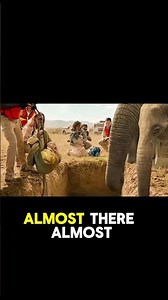 Rescue Team Saves Trapped Baby Elephant