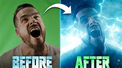 Slow-motion speed force effect from The Flash movie