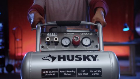 Husky 4 Gal. 225 PSI High Performance Crew Electric Portable Air Compressor C041H