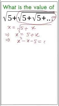 Infinite square roots problem #maths #cbsemaths #iscmathematics #ibmathematics #apmaths #ssccgl