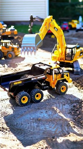 Mini Construction Marvels: RC Trucks & Excavators at Work! 🚧