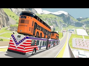 Epic High Speed bus Jumps | Trucks & Cars - Beamng Drive