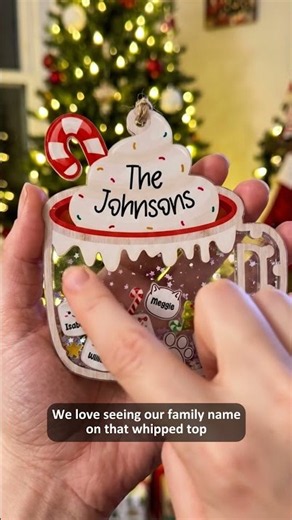 Bring cozy family moments to the Christmas tree with a keepsake everyone can smile about. ✨#gifts
