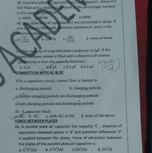 A parallel plateair capacitor half filled with a dielecepic con... | Filo
