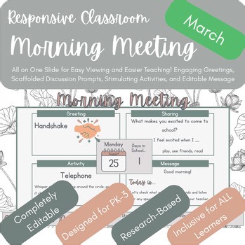 March Morning Meeting Slides | Responsive Classroom | Spring & St. Patrick’s