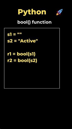 15. bool() function in Python #coding #datascience