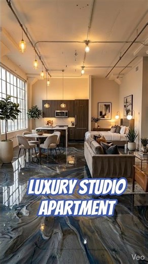 Luxury Studio Apartment Transformation 😍 | Marble Epoxy Floor