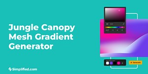 Create Lush Jungle Canopy-Inspired Designs with the Mesh Gradient Generator in Emerald and Forest Green