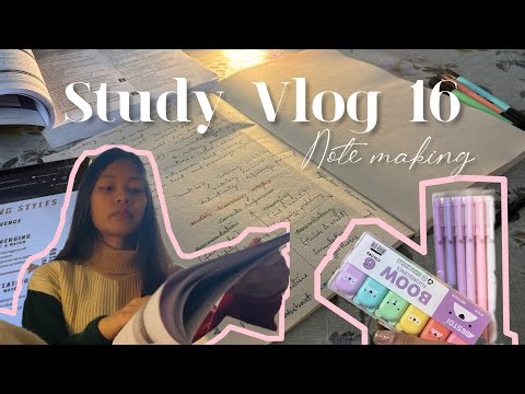Study Vlog 16 | note making, PYQs solving, study time lapse 📝