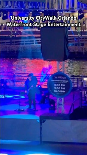 Universal CityWalk Waterfront Stage Band Orlando 2026 #universalorlando #citywalk #orlando