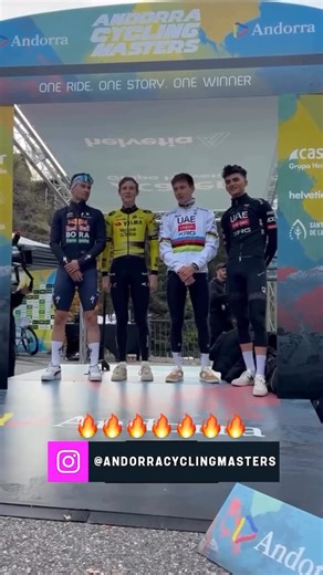 TNT Sports Cycling on Instagram: "How many watts are in this video? 😳🫨 Tadej Pogacar, Isaac del Toro, Jonas Vingegaard, and Primoz Roglic take to the start of the Andorra Cycling Masters event."
