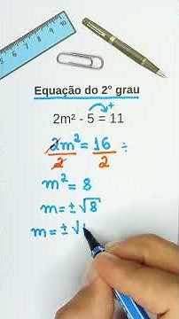Equação do segundo grau. #matematica #aula #equaçãodo2ºgrau