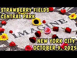 John Lennon 85th Birthday in Central Park 2025 NYC LIVE • John Lennon Memorial in Strawberry Fields