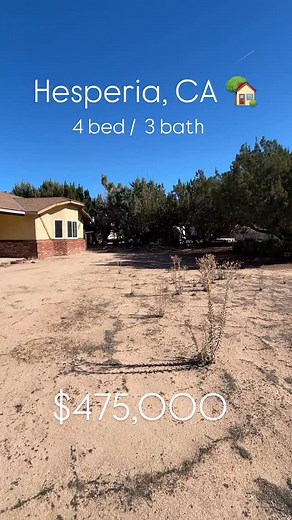 Hesperia, CA 🏡 Comment for more details ☺️ $475,000 4 bed 3 bath .49 acres Aida Saravia 02178646 Century 21 LOTUS Andre Lujan Vista Pacific Realty #hesperia #inlandempire #habloespañol #seller #oakhills #firsttimehomebuyer #househunting | Making Real Estate Dreams a Reality