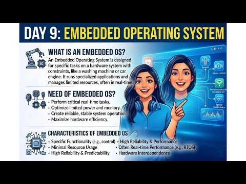 Day 10 |👉 Embedded Operating System | Features, Advantages & Examples Explained 🔥