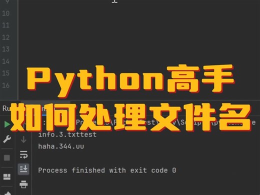 Python高手如何处理文件名