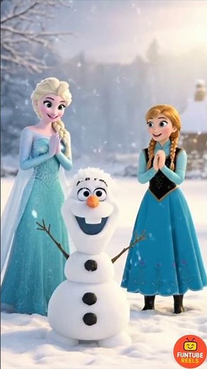 Elsa & Anna Build a Magical Snowman ❄️✨ | Frozen Moment Comes Alive! #frozen #aivideo #elsa #anna