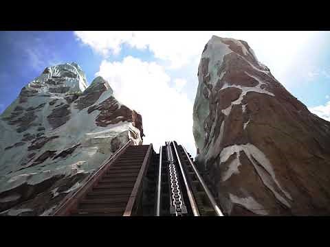 [4k] Expedition Everest: Terrifying Yeti Roller Coaster - Disney's Animal Kingdom park. WDW Florida