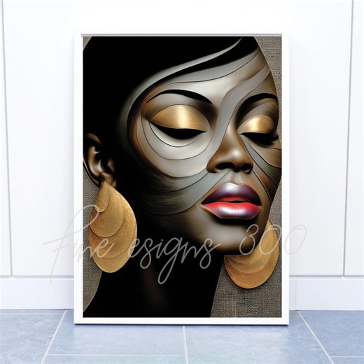 Afrocentric Wall Art Black Woman Art Print African Inspired Cultural Home Decor Modern Black Wall Art Digital Printable DIY, #star - Etsy
