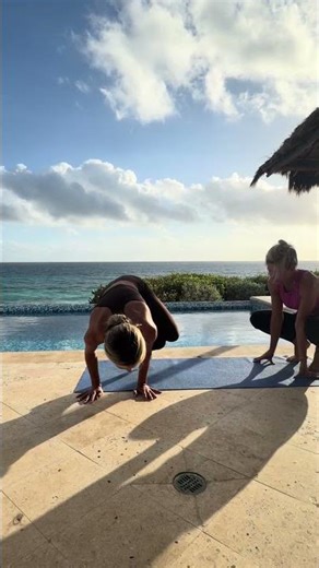 Yoga in Paradise 🇲🇽 | Side Crow Tutorial #shorts #yogashorts