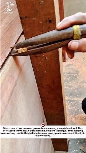 Perfect Wood Groove Using a Simple Hand Tool | Satisfying Carpentry Shorts