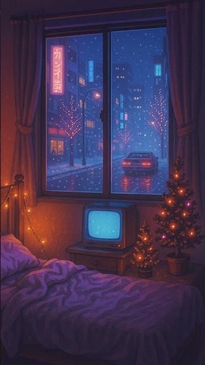 Drive Night 80’s Memories | Quiet Christmas Night Drive · Lofi Synthwave
