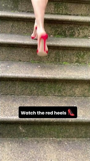 Elegant Red Stiletto Heels Walk 👠 | Stylish Heel Steps