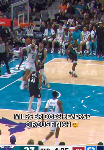 Miles Bridges Stunning Reverse Finish in NBA Highlights