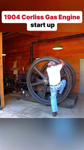 1904 Corliss Gas Engine Startup Demonstration