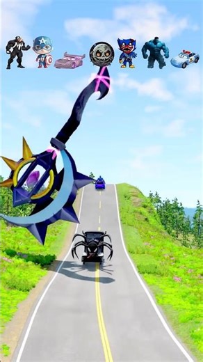 Venom Monster Car vs Giant Magic Hammer – BeamNG Drive Ultimate Crash Battle!