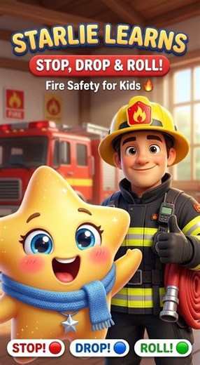 Learns Stop, Drop & Roll! | Fire Safety for Kids | Kids Learning #Kid #kidslearning #find #animation