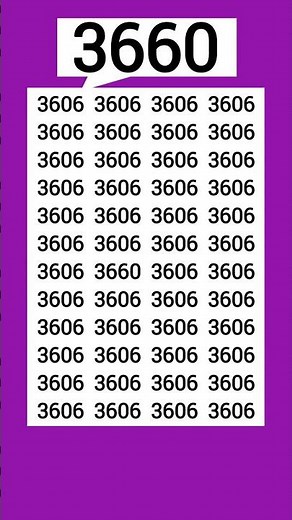 Logically find the hidden 3660 in 5 seconds!