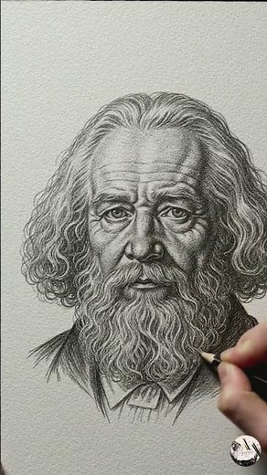 🧬✨ Can You Believe This Charles Darwin Portrait Is Hand Drawn? 😍✏️