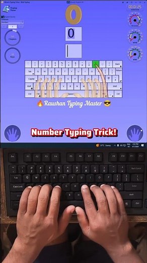 Typing Tutorial: Which Finger for Each Number Key #raushantypingmaster