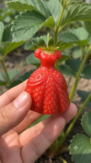 Strawberry🍓➡️👗princess Cinderella dress-shaped fruit #Shorts#viralshorts