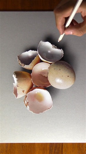Eggshells on paper #drawing #art